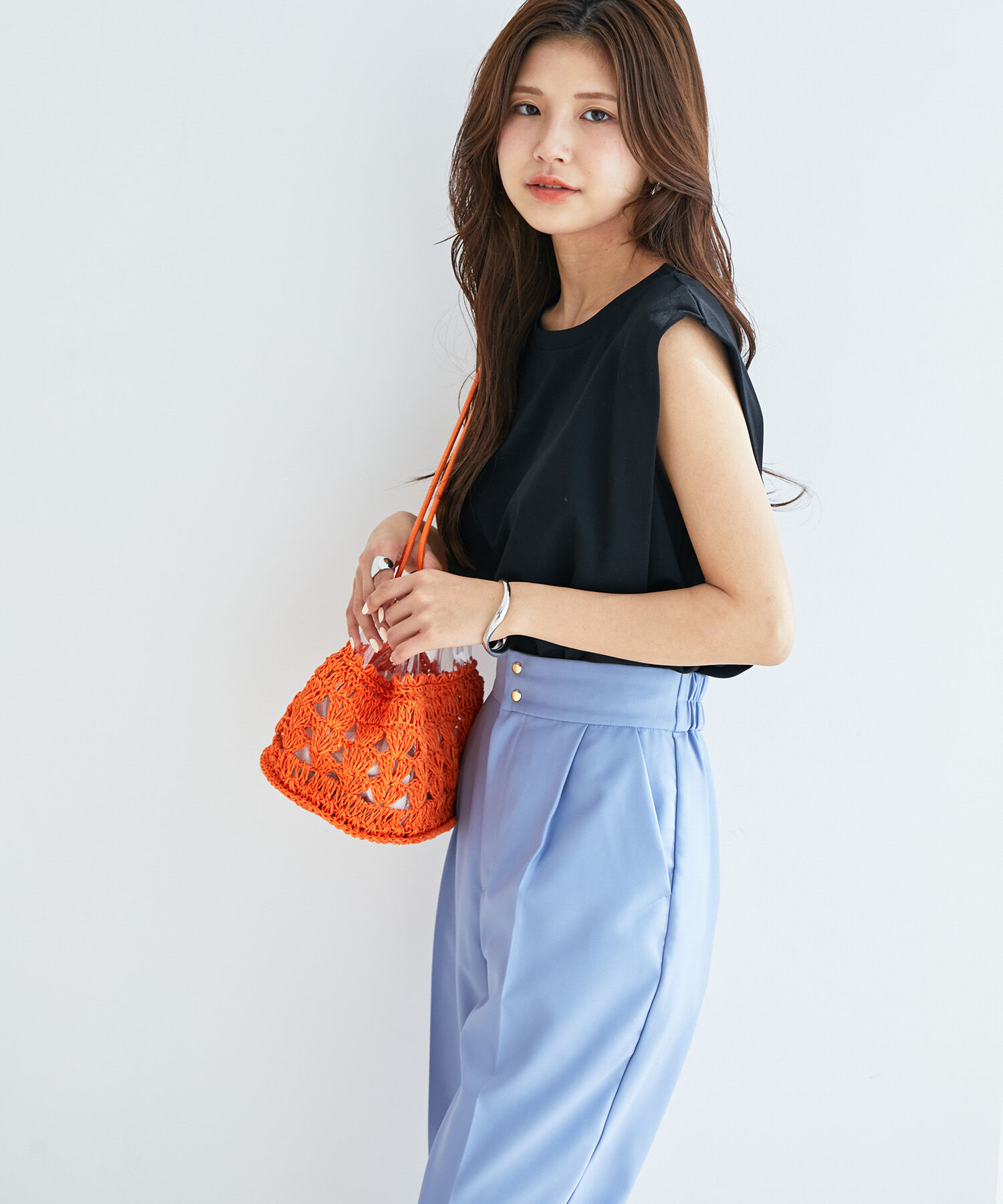 vis-a-vis「【WEB限定】シルケットノースリーブプルオーバー」|Tシャツ・カットソー|