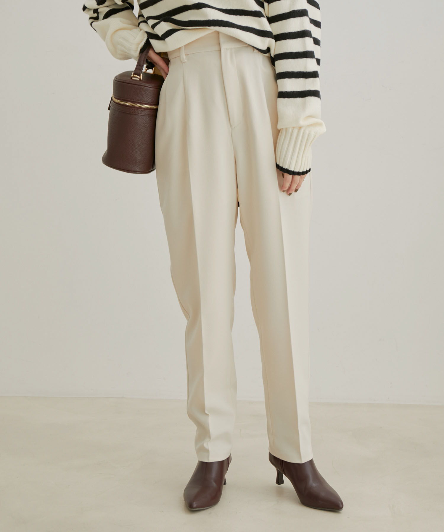 VIS「【Washable・EASY CARE】エコウールタッチテーパードパンツ【sustainable】」|スラックス|