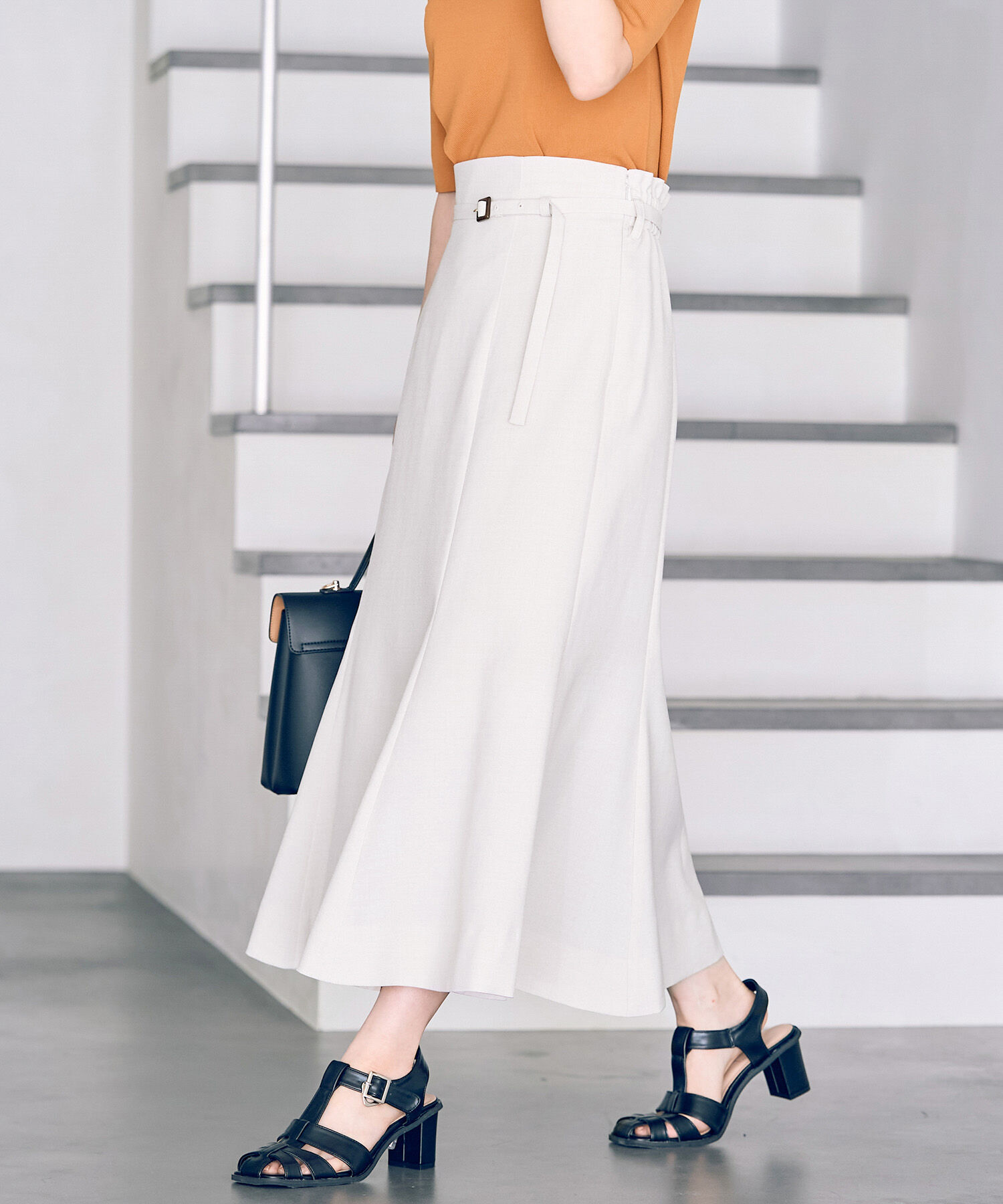 VIS「【新色】【接触冷感・洗える】美easy細ベルトマーメイドスカート」|スカート|キナリ(16)