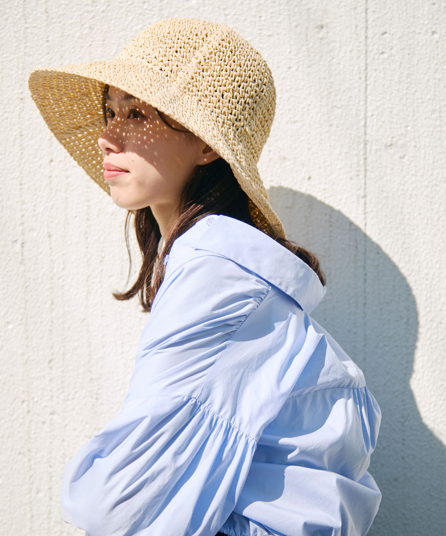 VIS「ライン編み雑材ペーパーハット」|ハット|