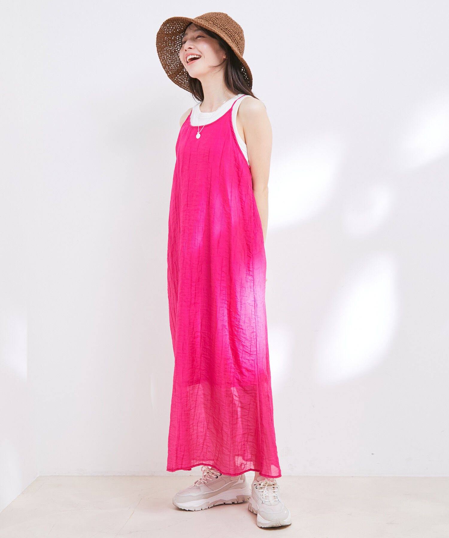 VIS「ライン編み雑材ペーパーハット」|ハット|