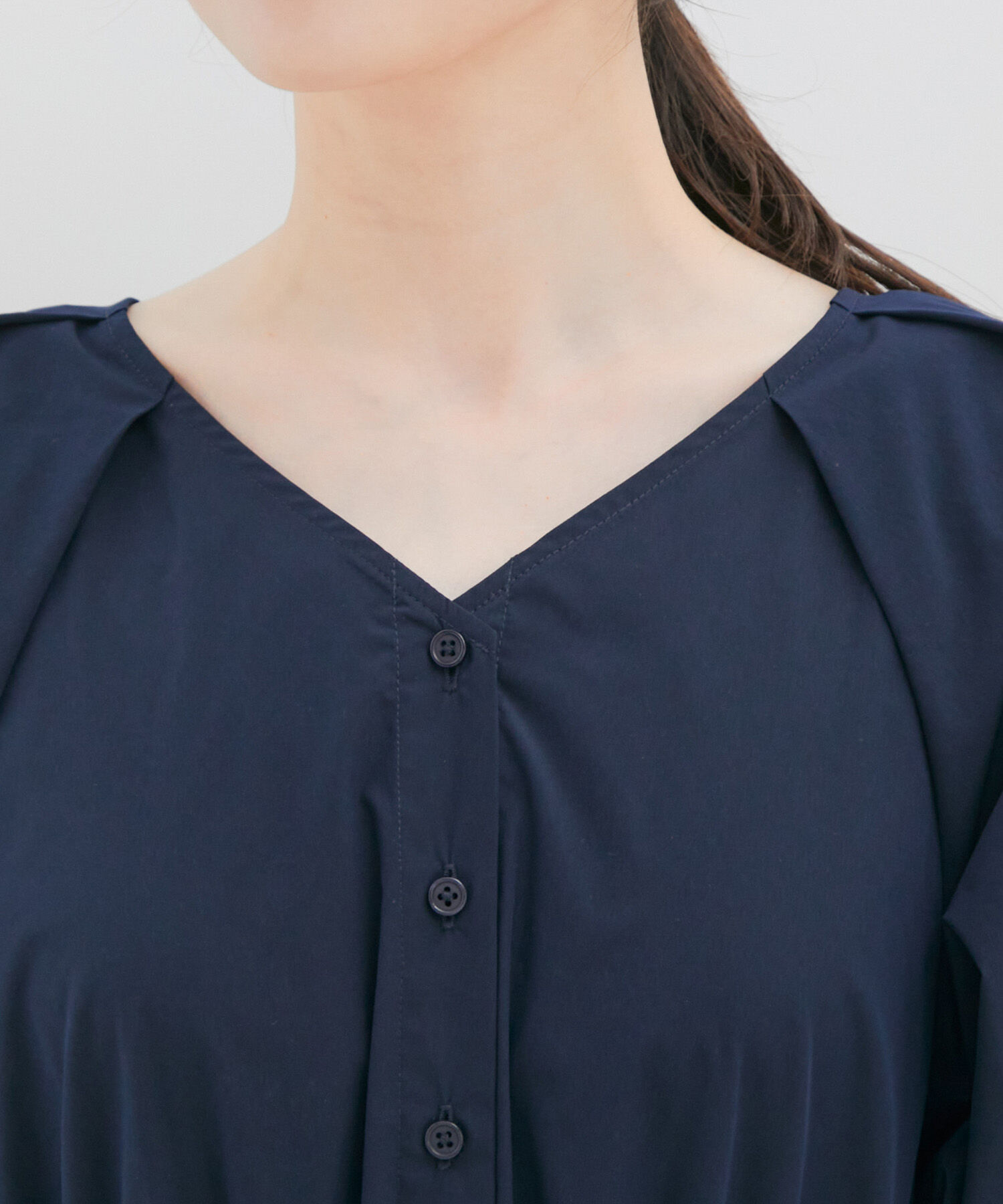 VIS「【前後2WAY】ボリュームスリーブフィット＆フレアワンピース【洗える】」|ワンピース|