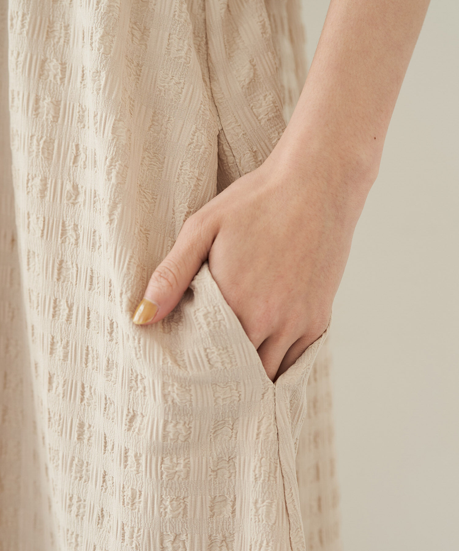 VIS「【新色】【洗える】ふくれチェックキャミワンピース」|ワンピース|