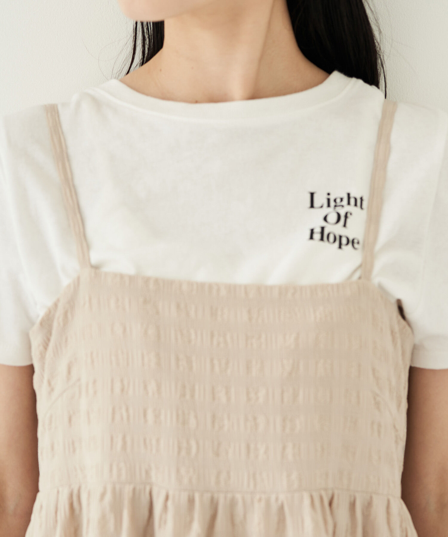 VIS「【新色】【洗える】ふくれチェックキャミワンピース」|ワンピース|