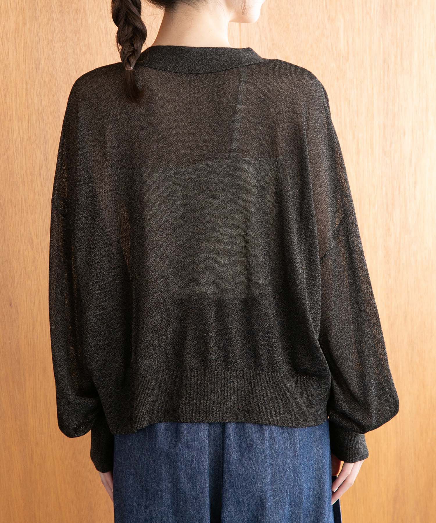 VIS「ラメシアーニットカーディガン」|カーディガン|