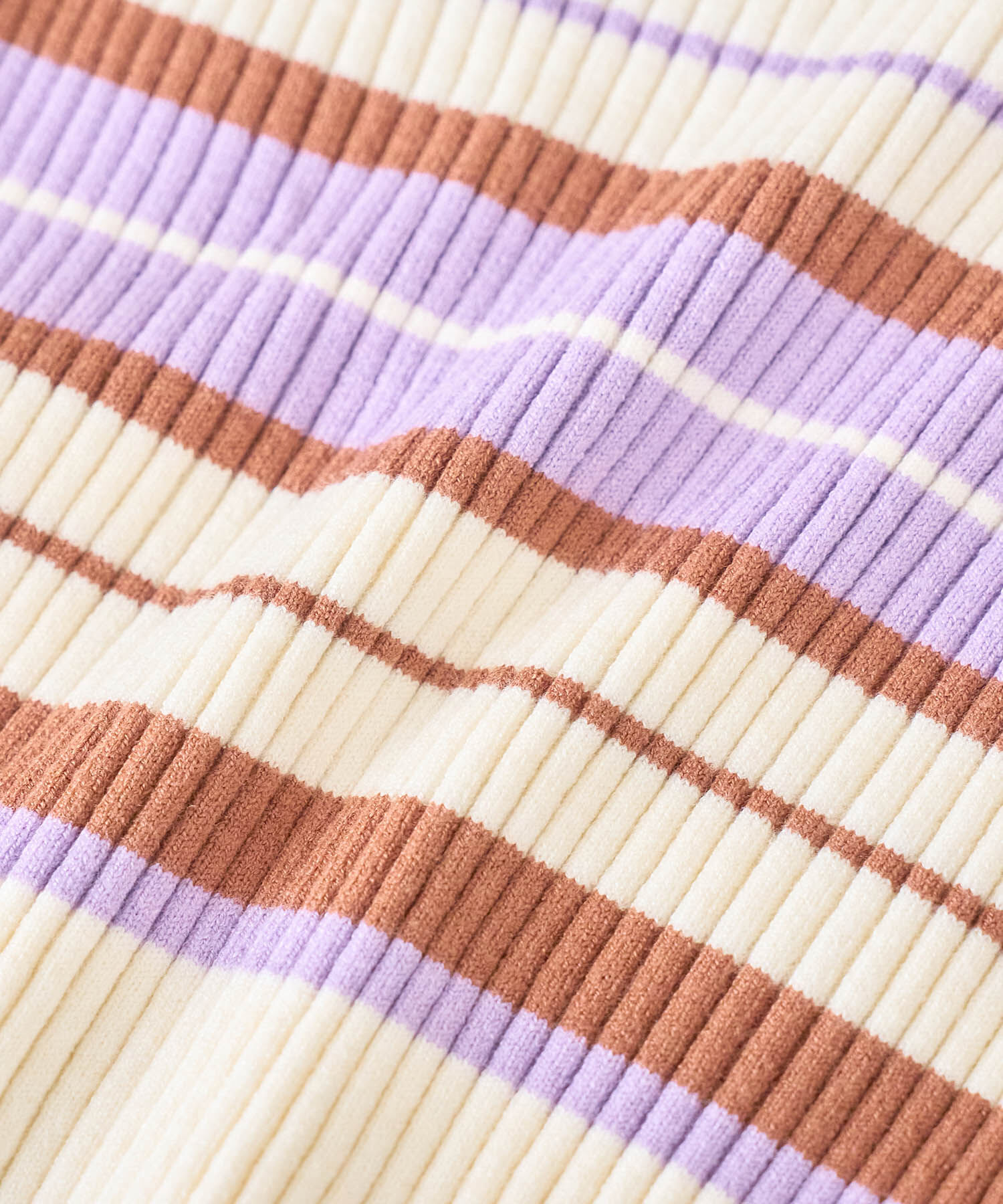 VIS「【洗える】モックネック袖スリットリブニット」|ニット・セーター|