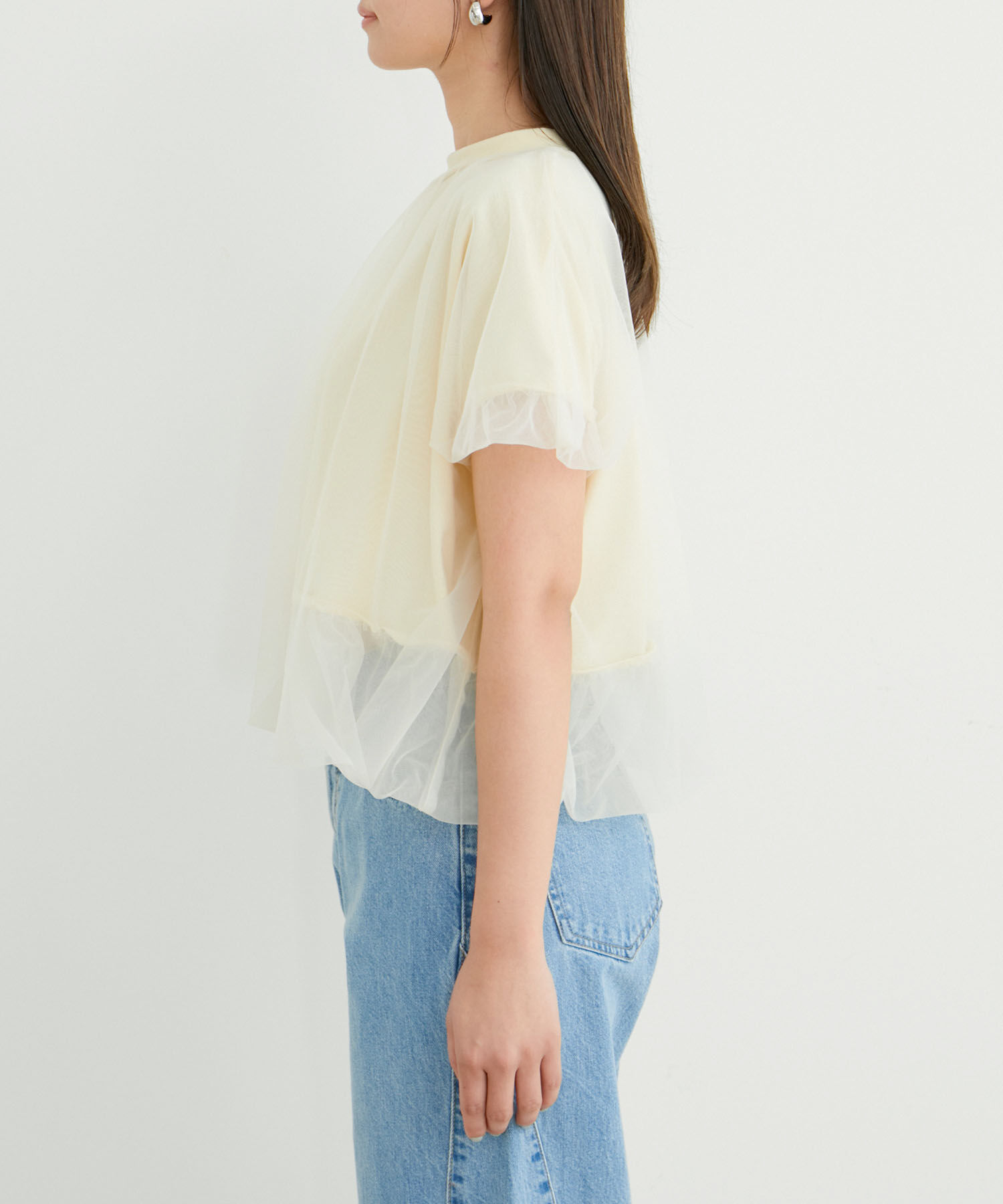 VIS「【2WAY】チュールリバーシブルプルオーバー」|Tシャツ・カットソー|