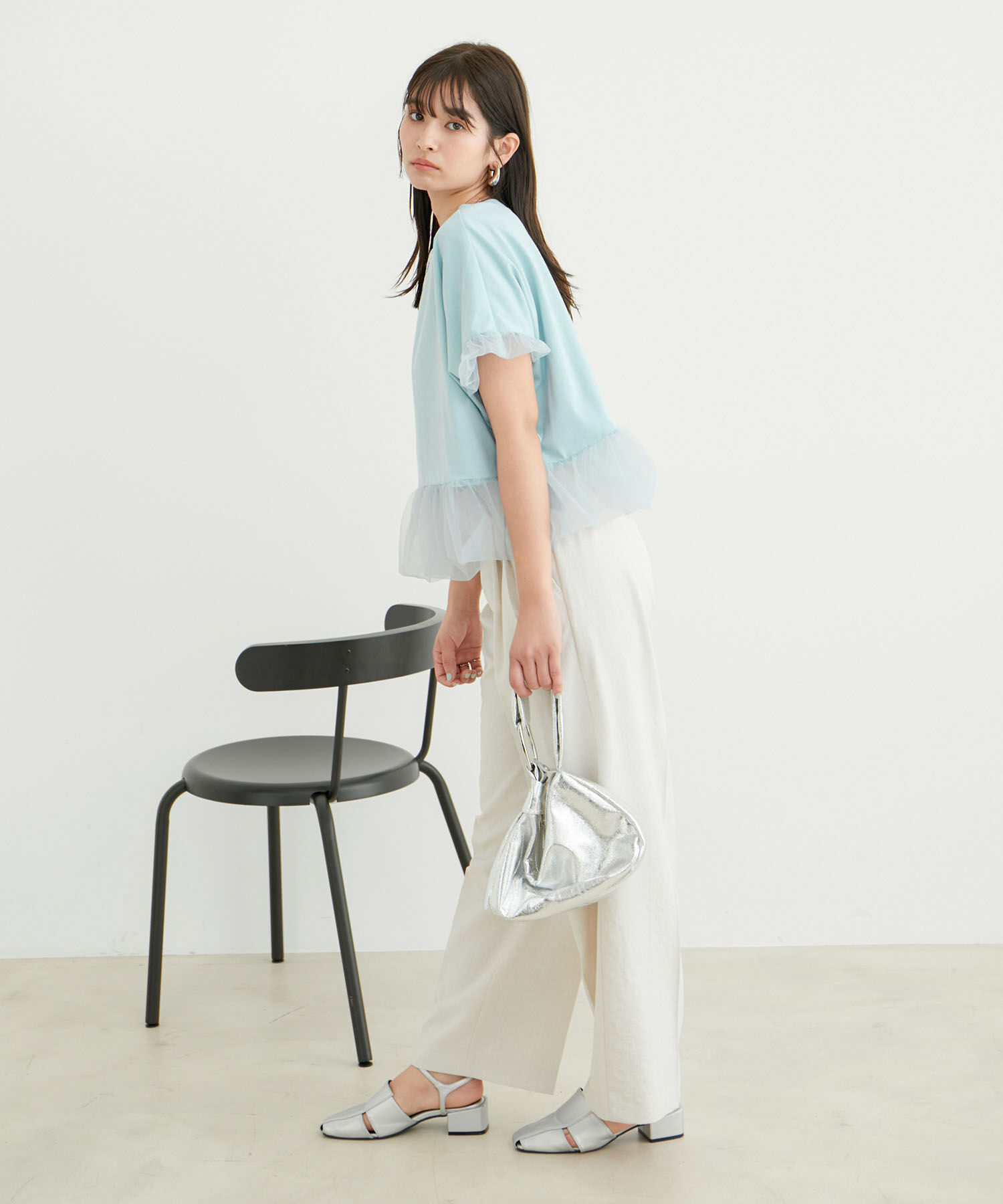 VIS「【2WAY】チュールリバーシブルプルオーバー」|Tシャツ・カットソー|