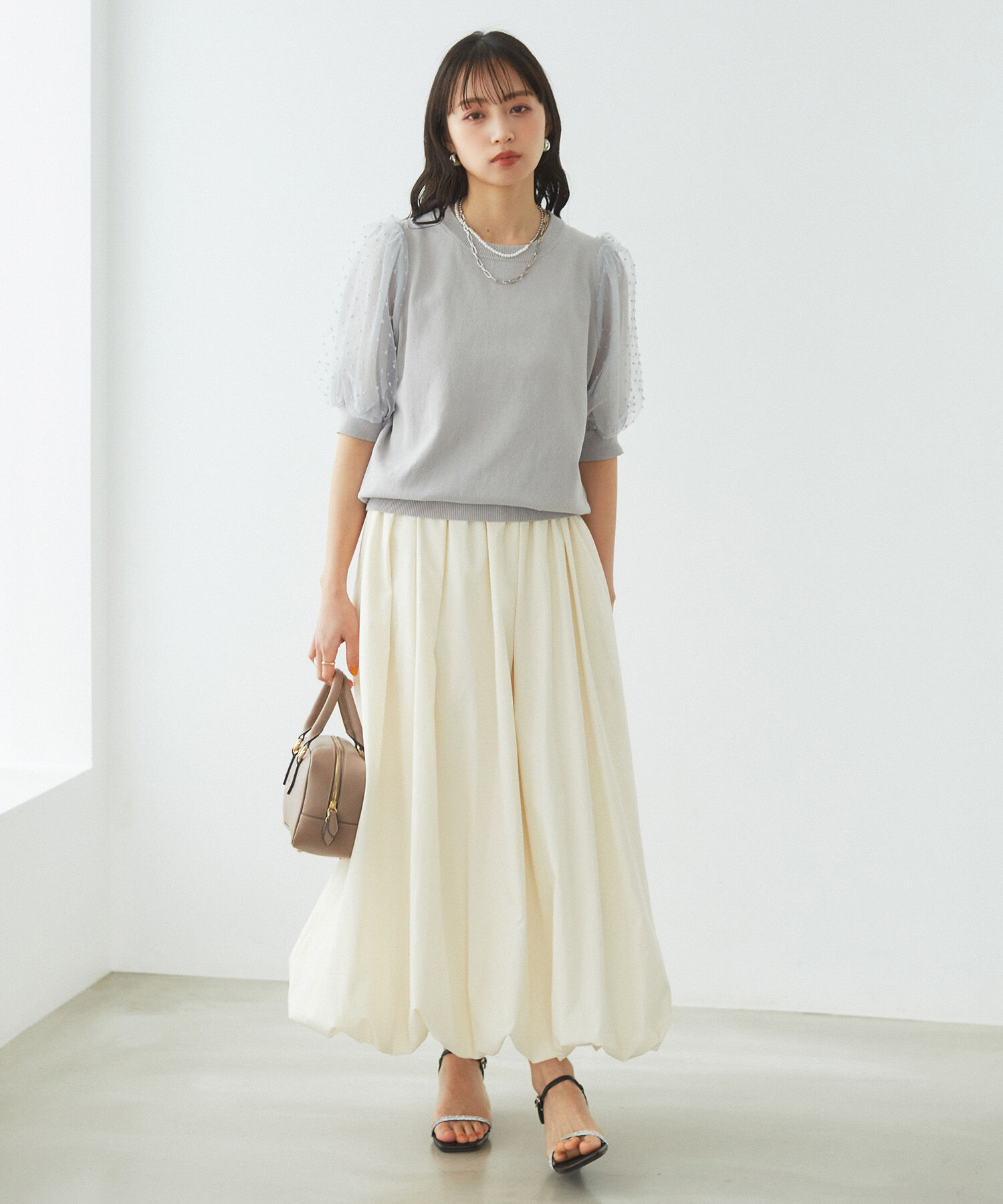 VIS「【洗える】ギャザーバルーンスカート」|スカート|