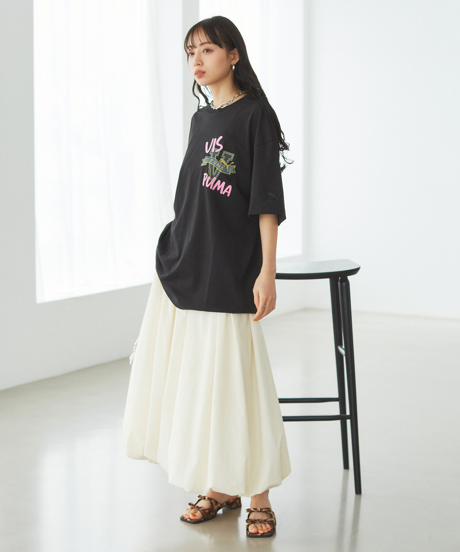 VIS「【洗える】ギャザーバルーンスカート」|スカート|