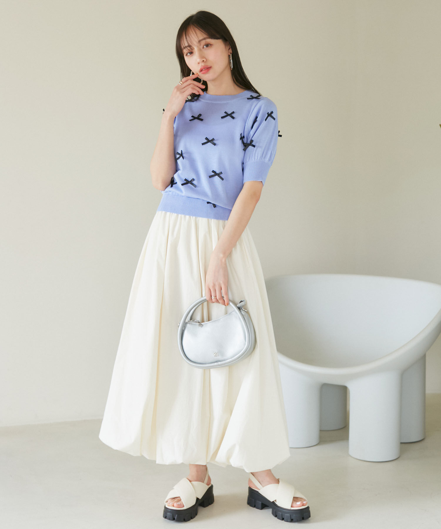 VIS「【洗える】ギャザーバルーンスカート」|スカート|