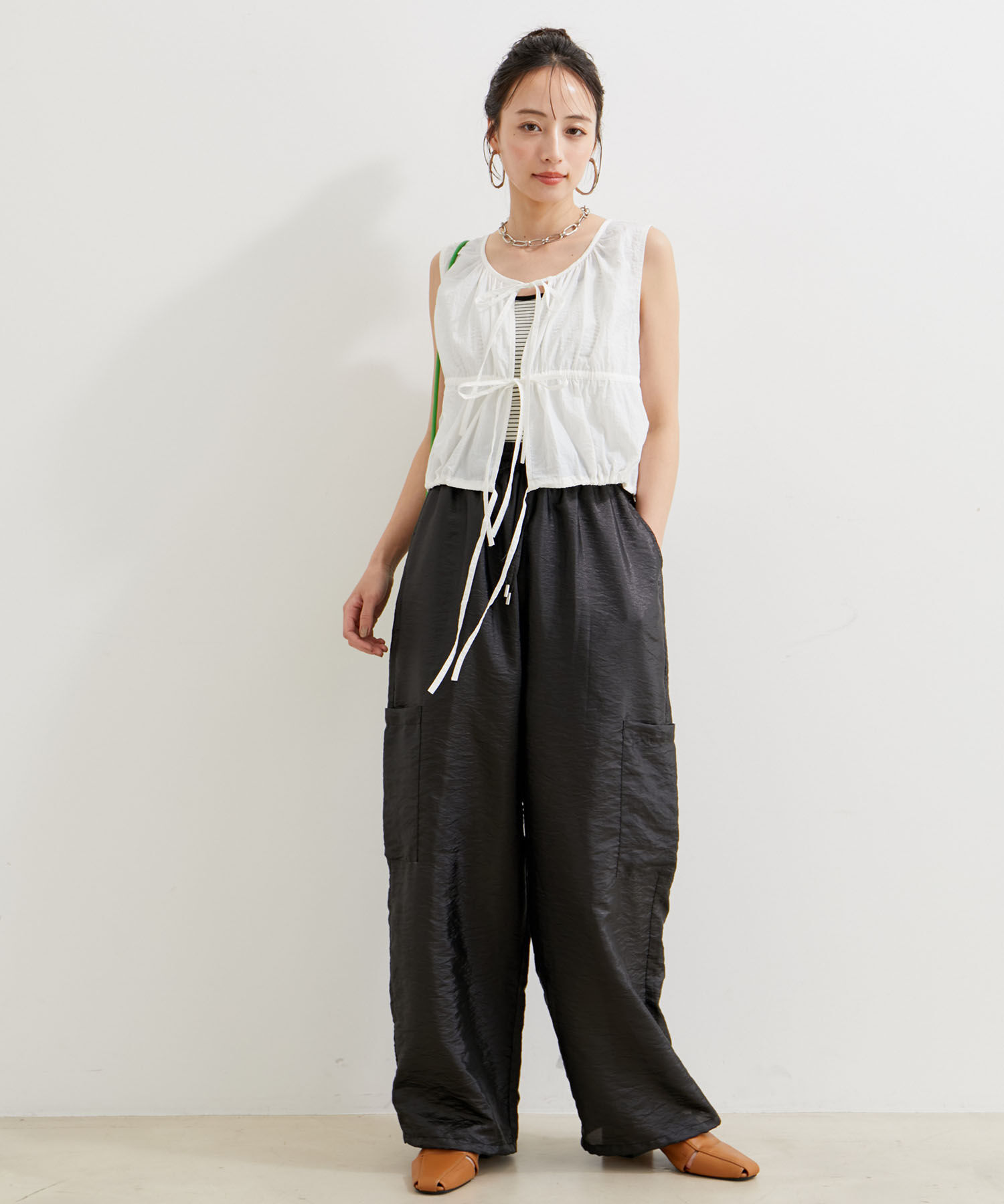 VIS「【洗える】シアーカーゴパンツ」|カーゴ|