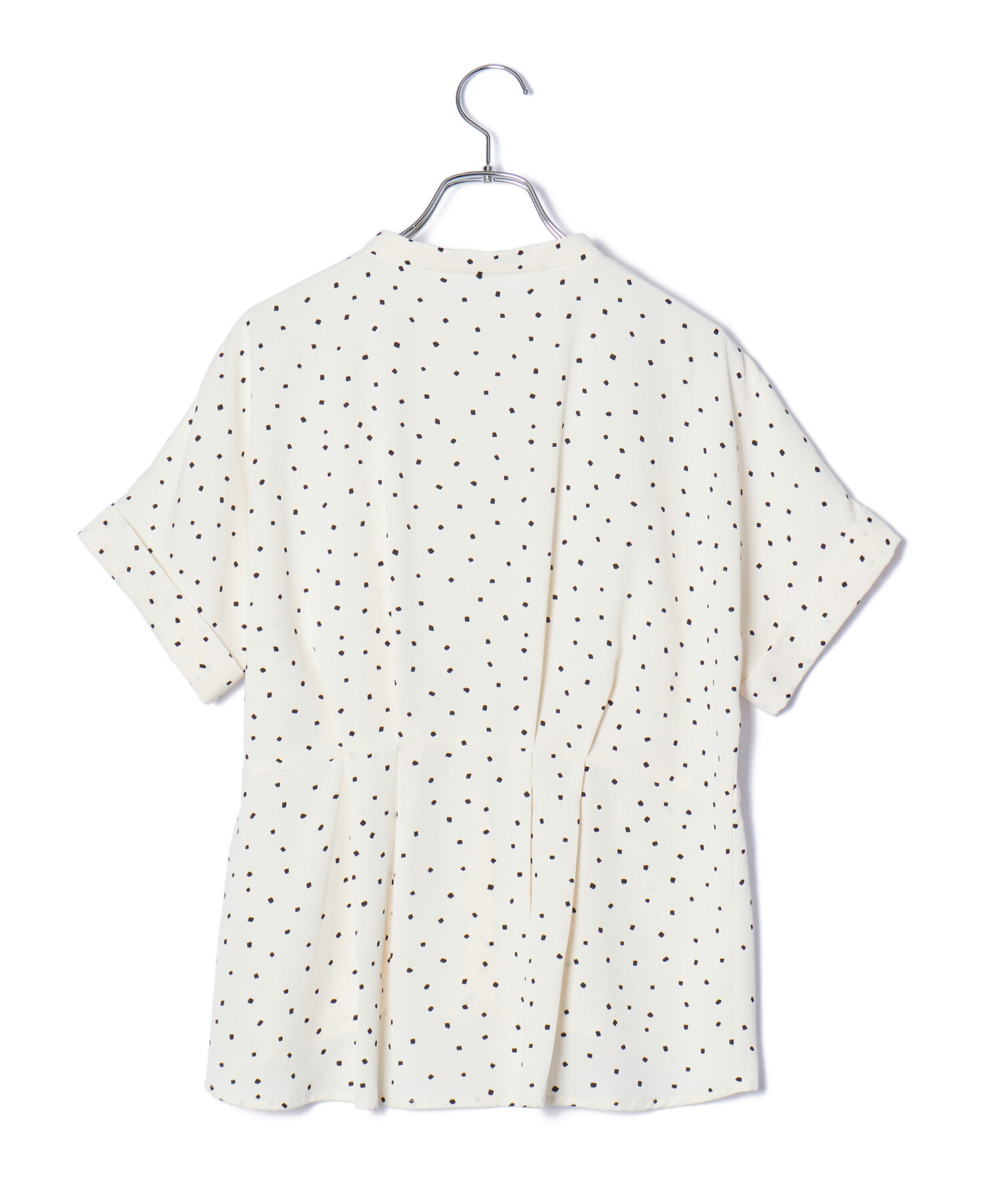 VIS「【洗える】ウエスト切り替えフロントタックブラウス」|シャツ・ブラウス|