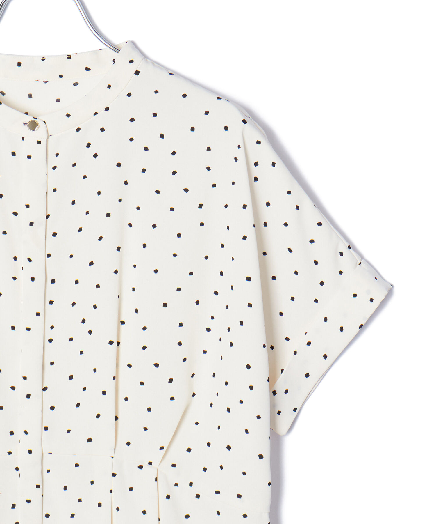 VIS「【洗える】ウエスト切り替えフロントタックブラウス」|シャツ・ブラウス|