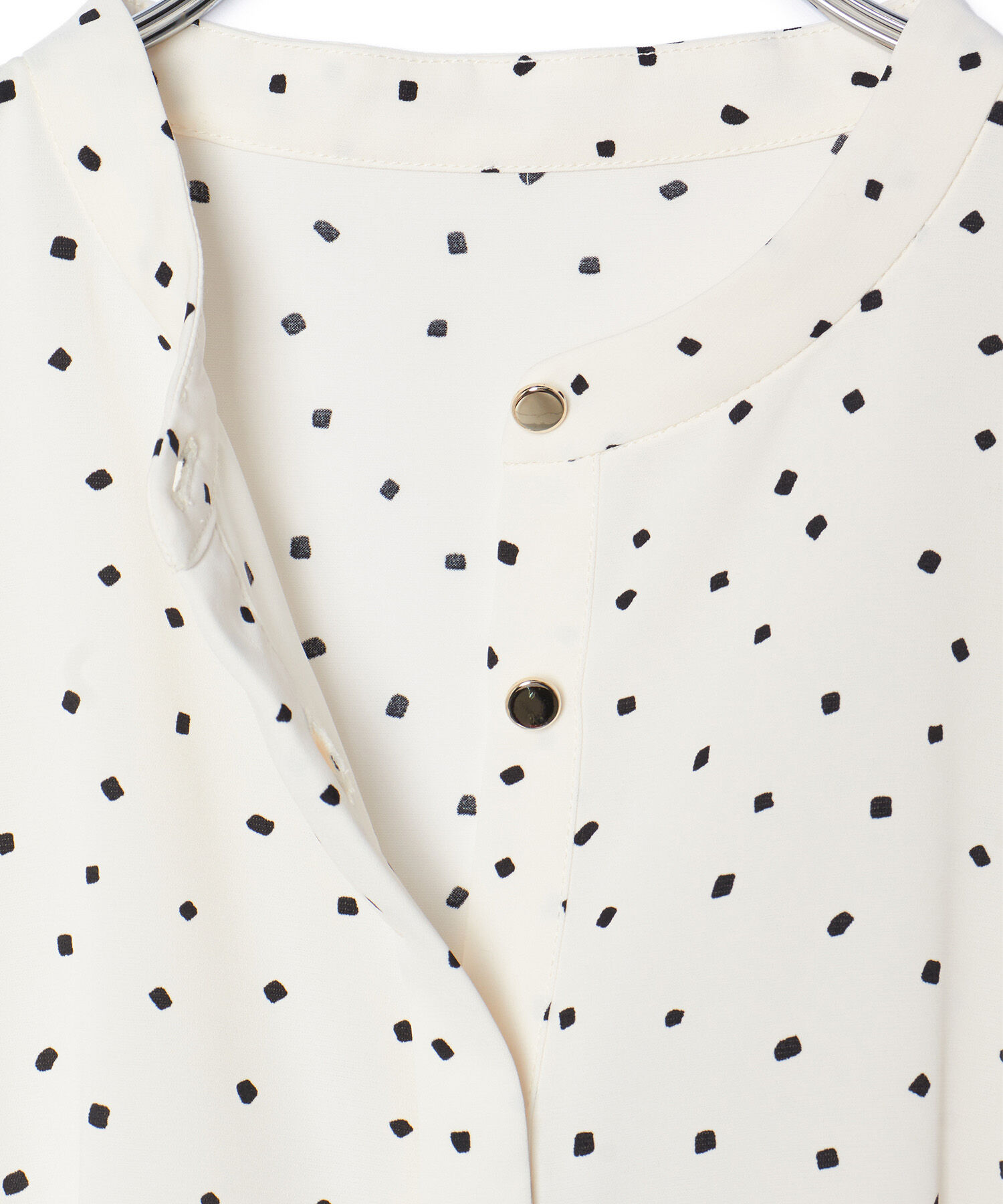 VIS「【洗える】ウエスト切り替えフロントタックブラウス」|シャツ・ブラウス|