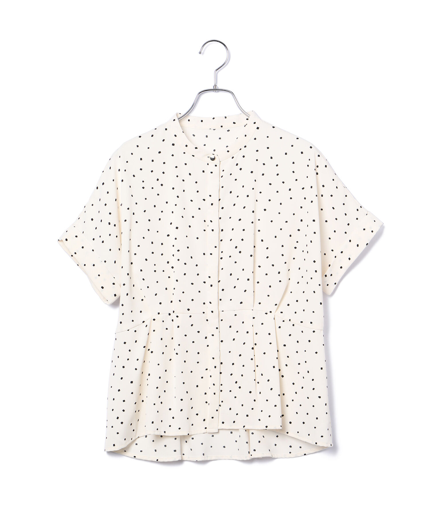 VIS「【洗える】ウエスト切り替えフロントタックブラウス」|シャツ・ブラウス|