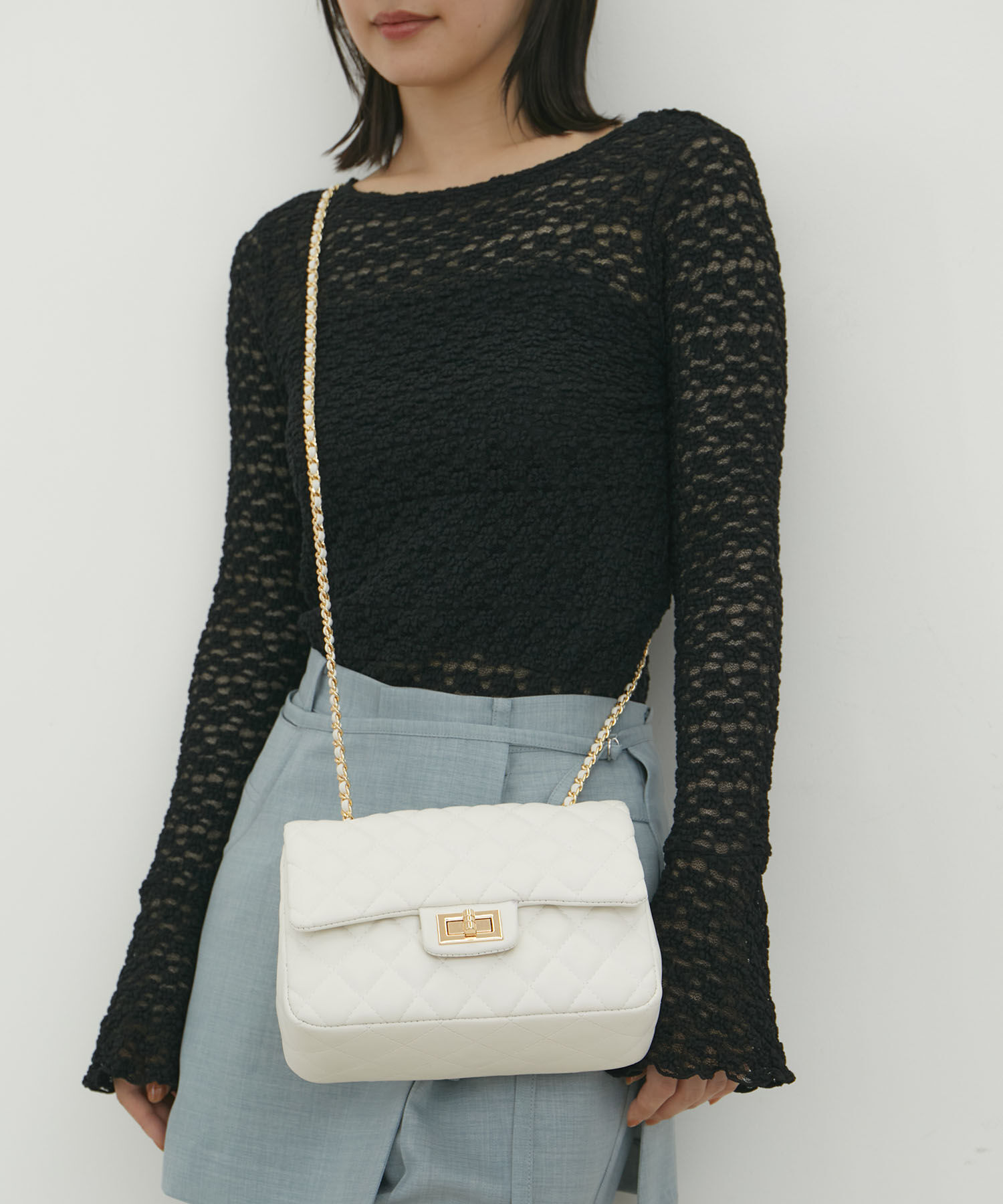 VIS「チェーンショルダーキルティングバッグ」|ショルダー・メッセンジャー|