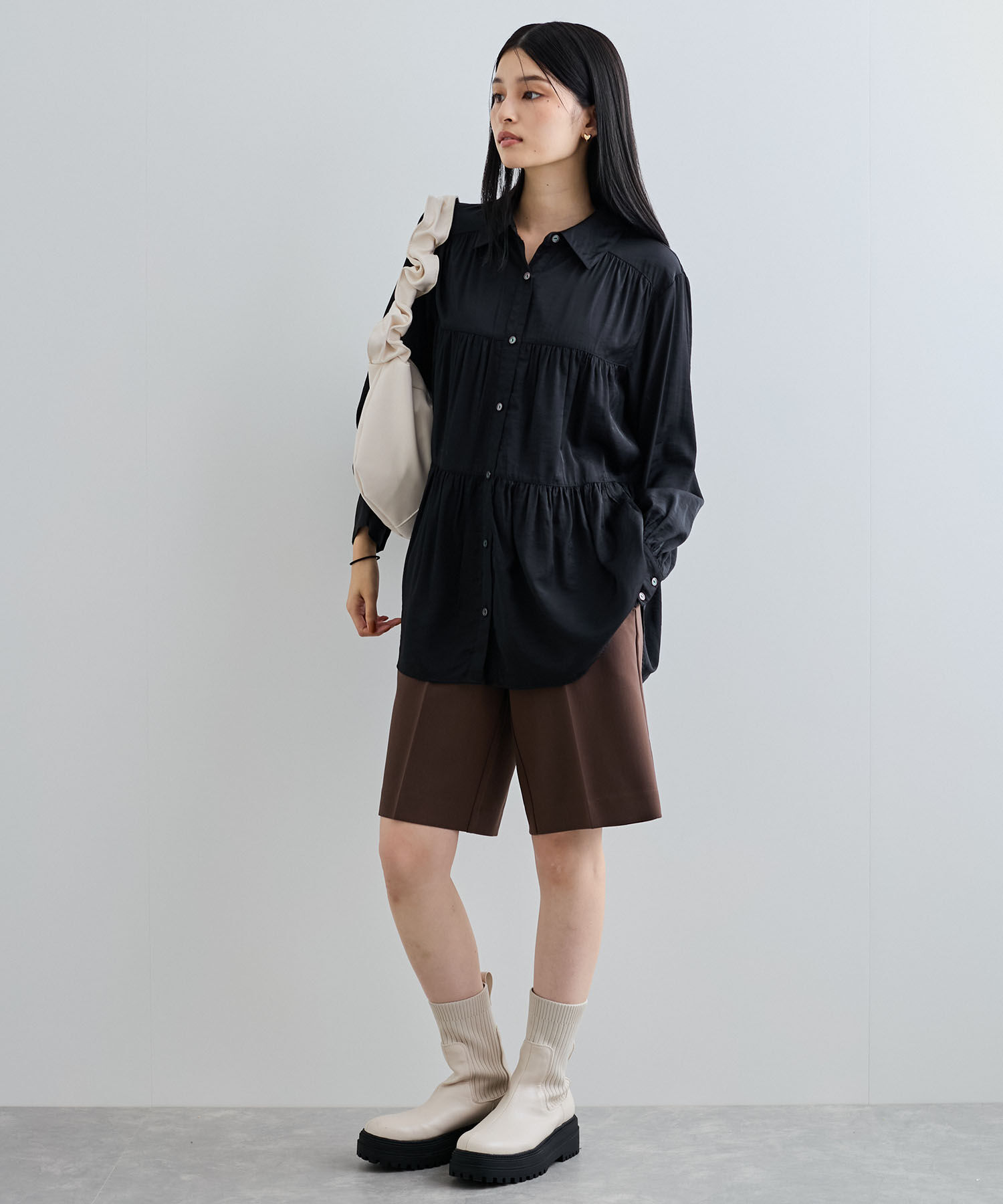 VIS「ソフトボディクシュクシュハンドルショルダーバッグ」|ショルダー・メッセンジャー|