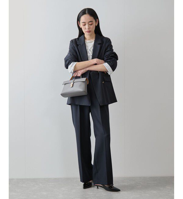 VIS「【美easy】コンフォートツイルWブレスト金ボタンテーラードジャケット【洗える/防シワ/UVケア】」|テーラードジャケット|