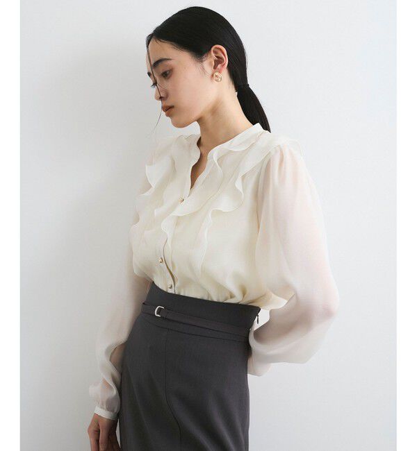 VIS「【洗える】シアーラッフルブラウス」|シャツ・ブラウス|