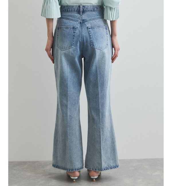 VIS「【洗える】フロントポケットハイウエストフレアデニム」|デニム|