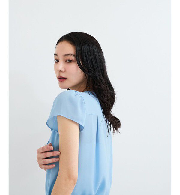 VIS「【WEB限定】【2WAY】リボンモチーフフリルブラウス」|シャツ・ブラウス|