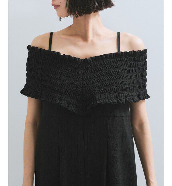 VIS「シャーリングオフショルダーオールインワン」|オールインワン|