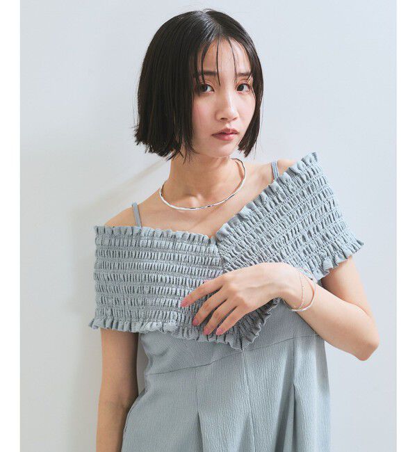 VIS「シャーリングオフショルダーオールインワン」|オールインワン|