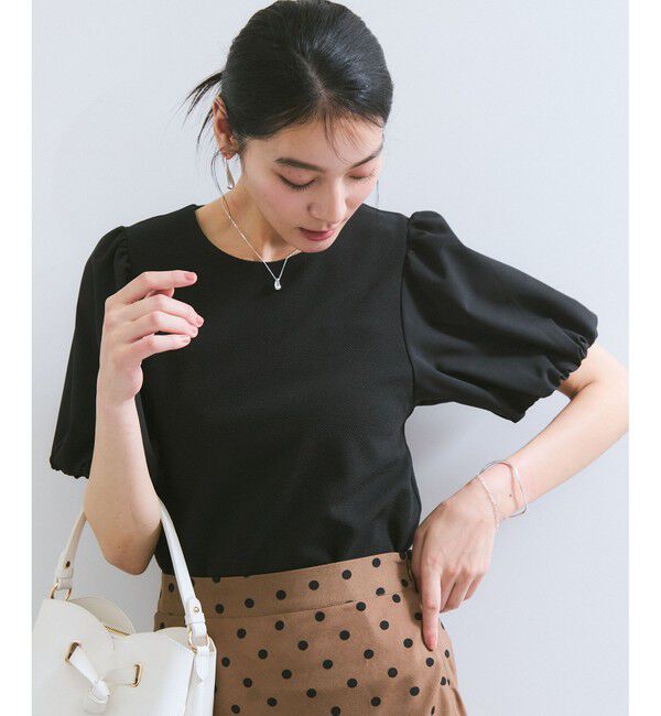 VIS「【WEB限定】ドッキング袖ボリュームカットソー」|Tシャツ・カットソー|