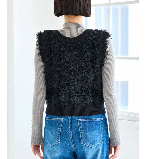 VIS「【2WAY】フリンジニットベスト」|ベスト・ジレ|