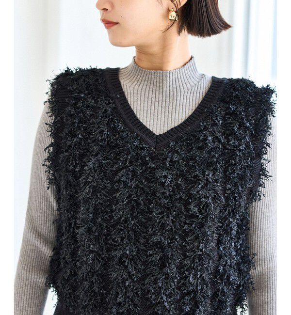 VIS「【2WAY】フリンジニットベスト」|ベスト・ジレ|