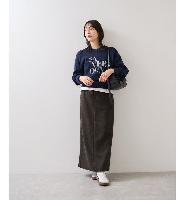 VIS「へリンボーンIラインロングスカート/セットアップ対応」|スカート|