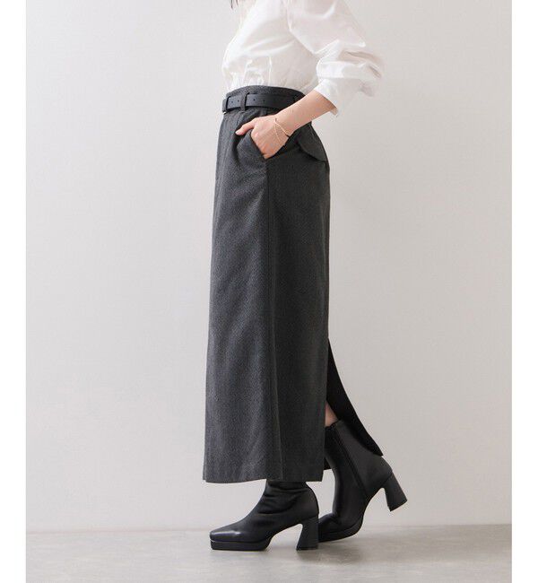 VIS「へリンボーンIラインロングスカート/セットアップ対応」|スカート|