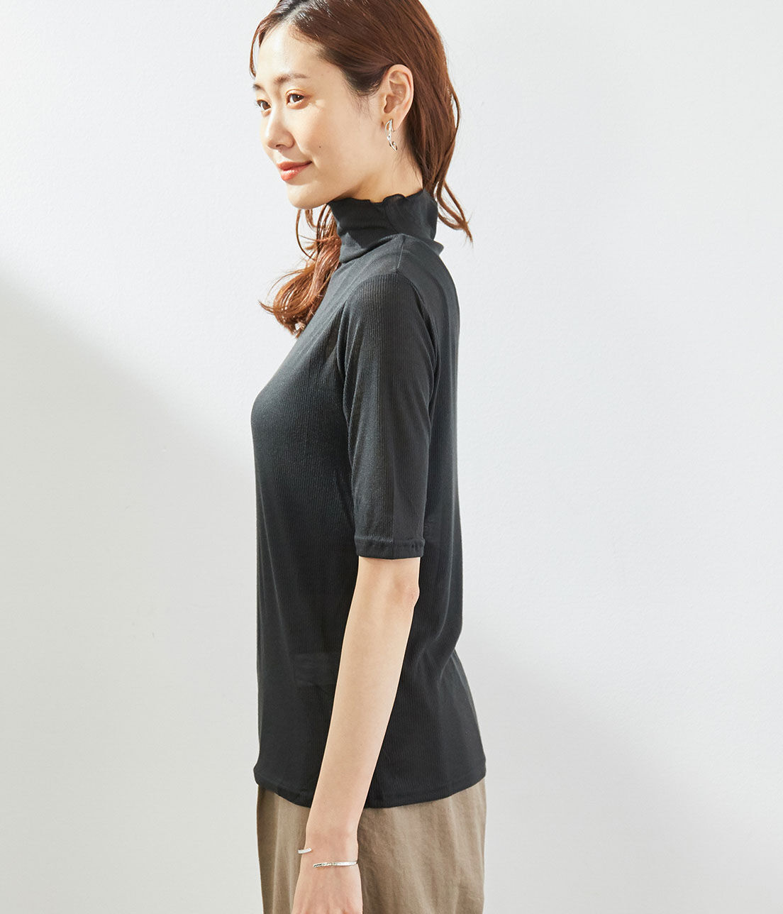 Rope&rsquo;Picnic「シアーカットソーハーフスリーブトップス」|Tシャツ・カットソー|