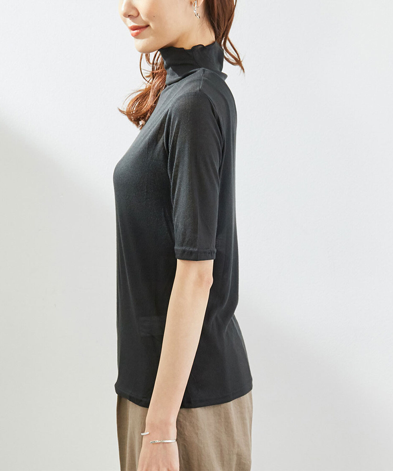 Rope&rsquo;Picnic「シアーカットソーハーフスリーブトップス」|Tシャツ・カットソー|