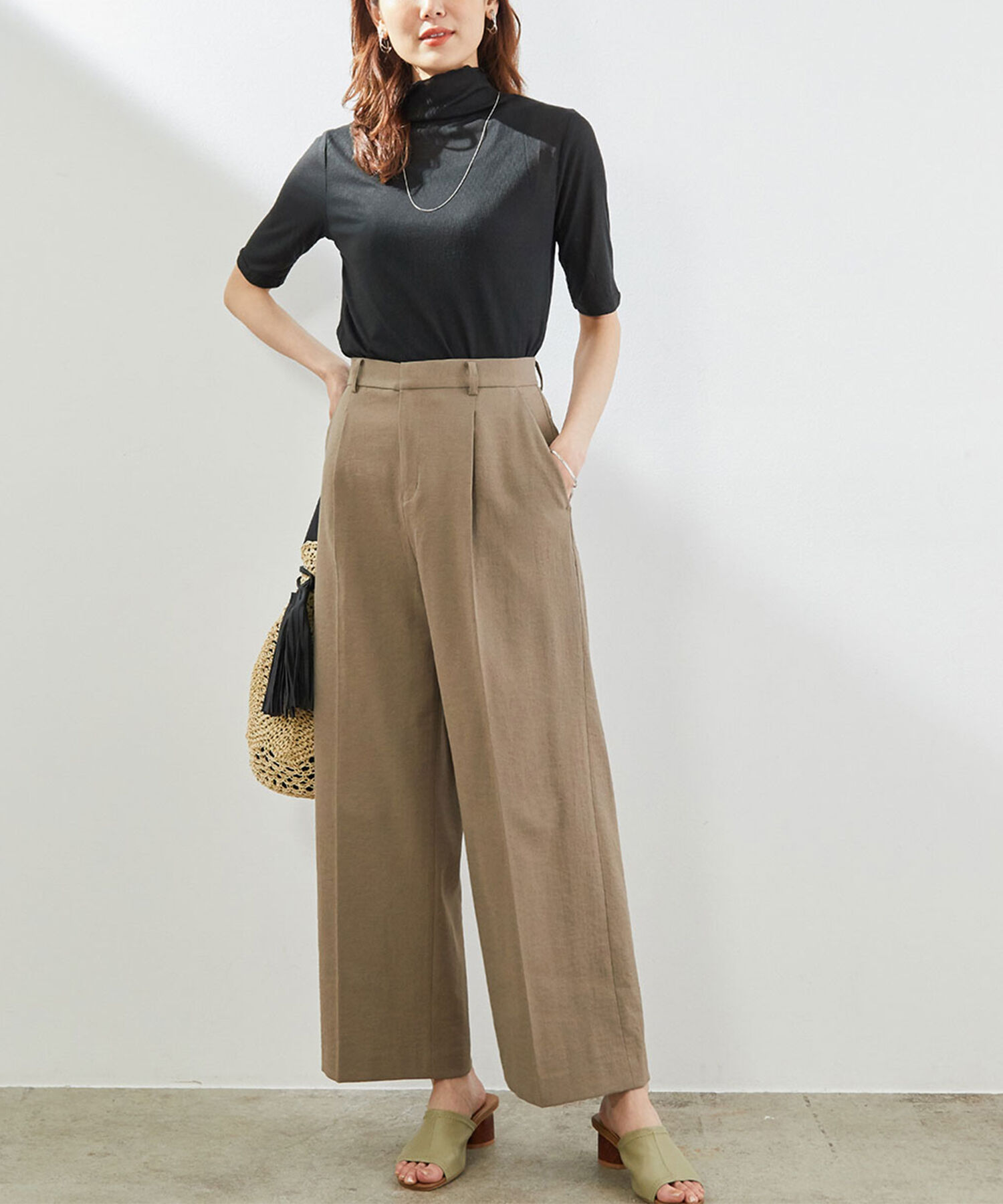 Rope&rsquo;Picnic「シアーカットソーハーフスリーブトップス」|Tシャツ・カットソー|