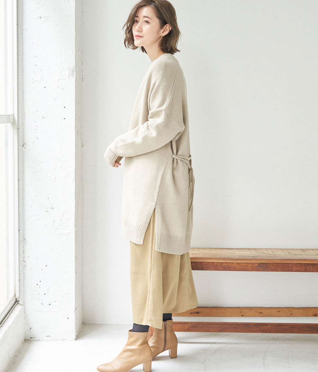 Rope&rsquo;Picnic「【WEB限定カラー:ピンク】微起毛エプロンキャミワンピース」|ワンピース|