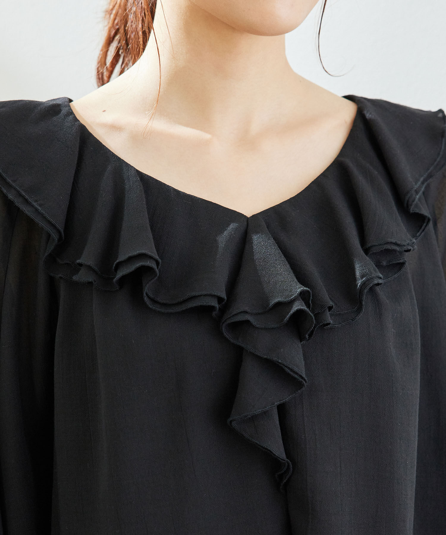 Rope&rsquo;Picnic「フロントラッフルフリルブラウス」|シャツ・ブラウス|