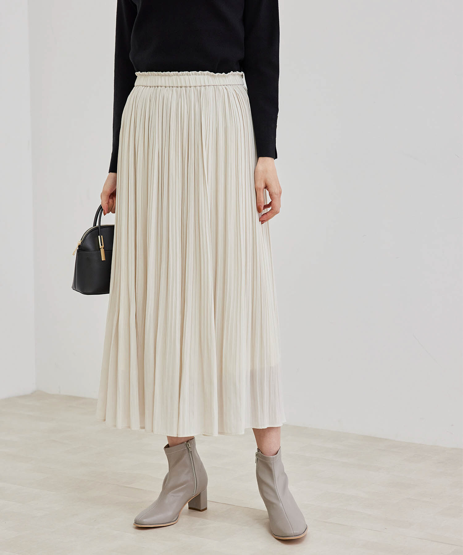 Rope&rsquo;Picnic「シアーナチュラル楊柳スカート」|スカート|ベージュ(27)