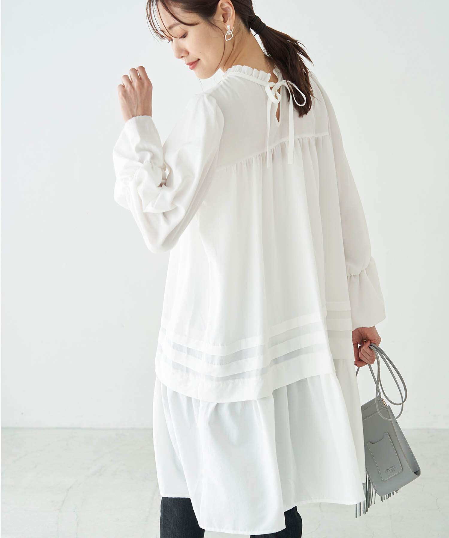 Rope&rsquo;Picnic「【2WAY】ティアードタックミニワンピース」|ワンピース|