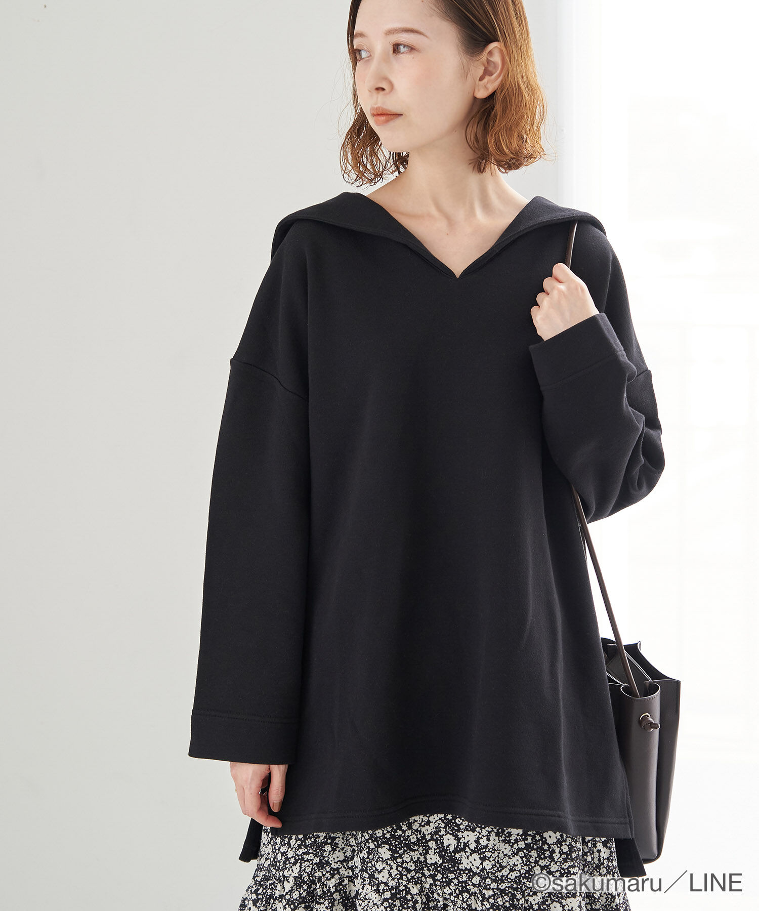 Rope&rsquo;Picnic「【うさまる&times;ROPE' PICNIC】セーラーカラーカットプルオーバー」|Tシャツ・カットソー|