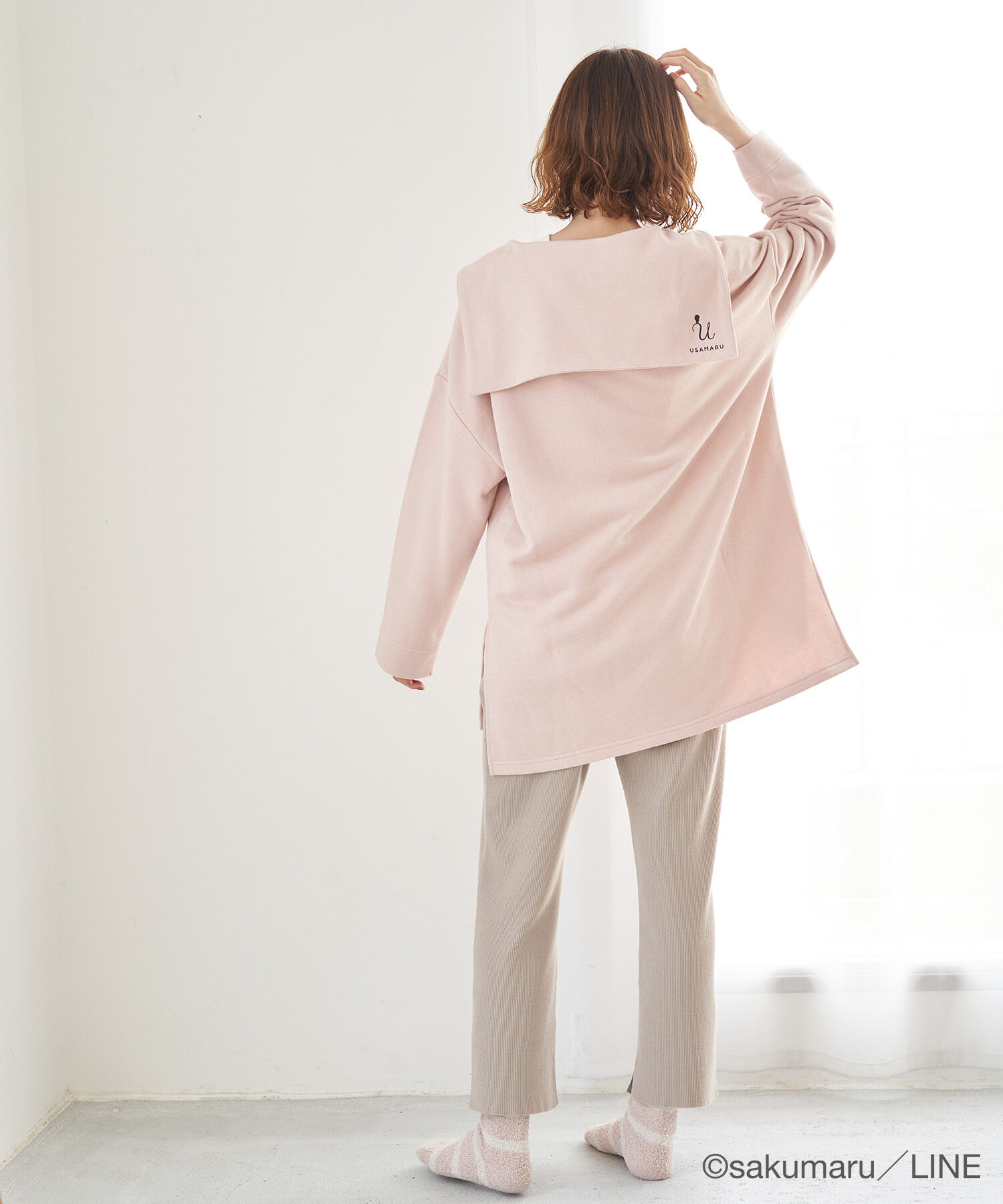 Rope&rsquo;Picnic「【うさまる&times;ROPE' PICNIC】セーラーカラーカットプルオーバー」|Tシャツ・カットソー|