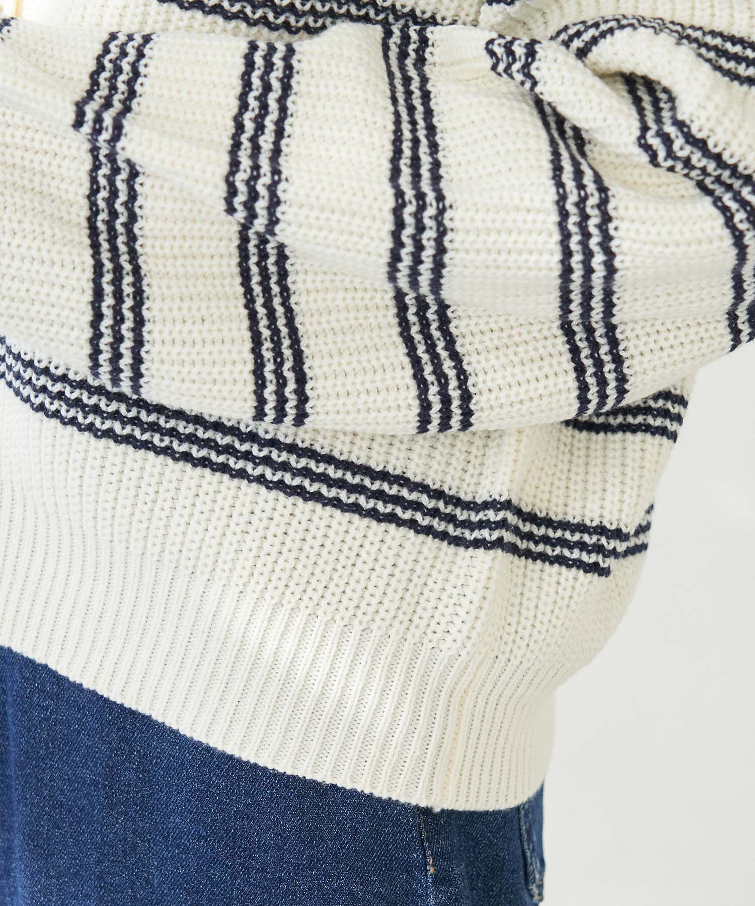 Rope&rsquo;Picnic「ローゲージボーダーカーディガン」|カーディガン|