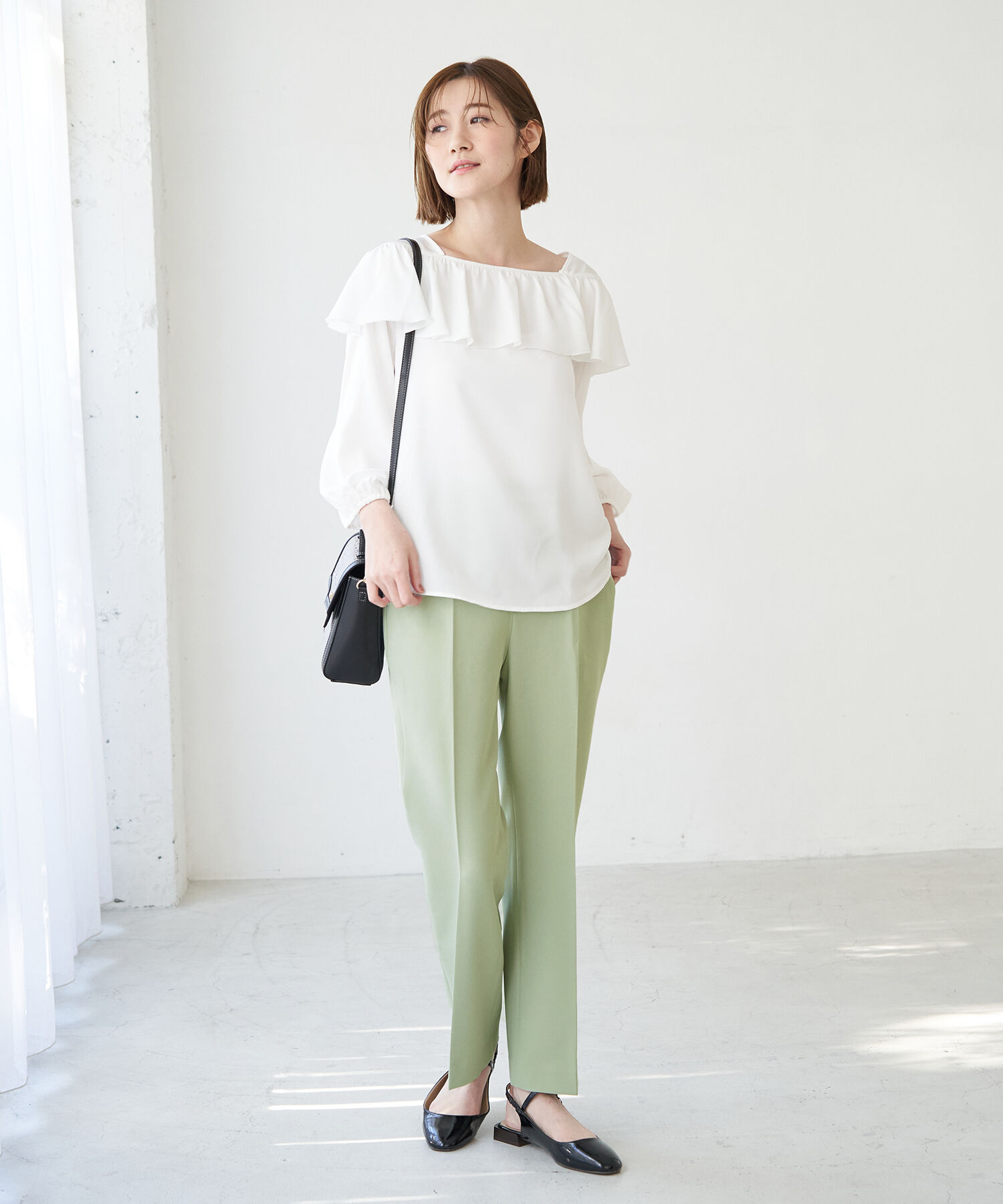 Rope&rsquo;Picnic「【ラク美】ファスナースリットカラーパンツ」|その他|