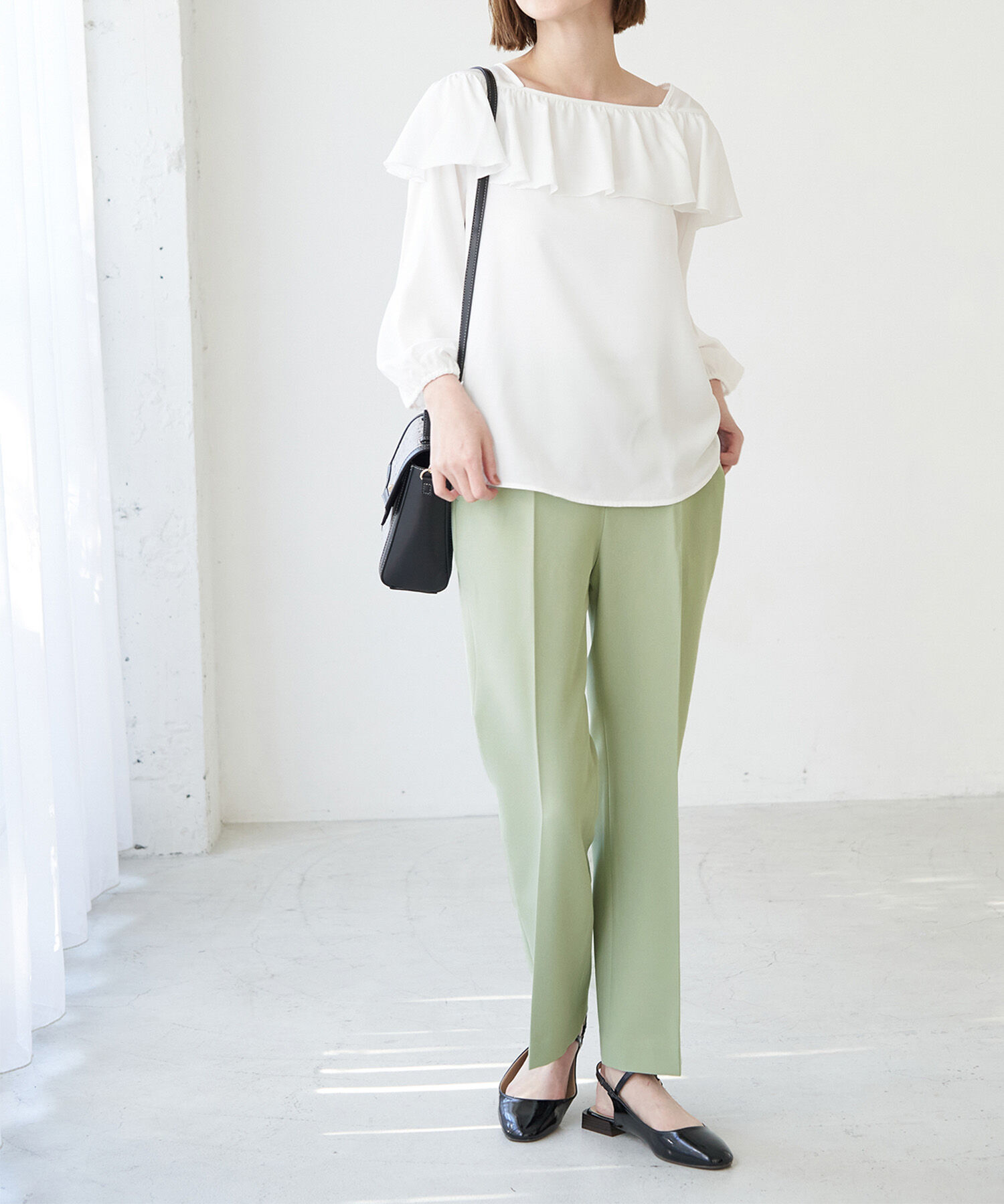 Rope&rsquo;Picnic「【ラク美】ファスナースリットカラーパンツ」|その他|