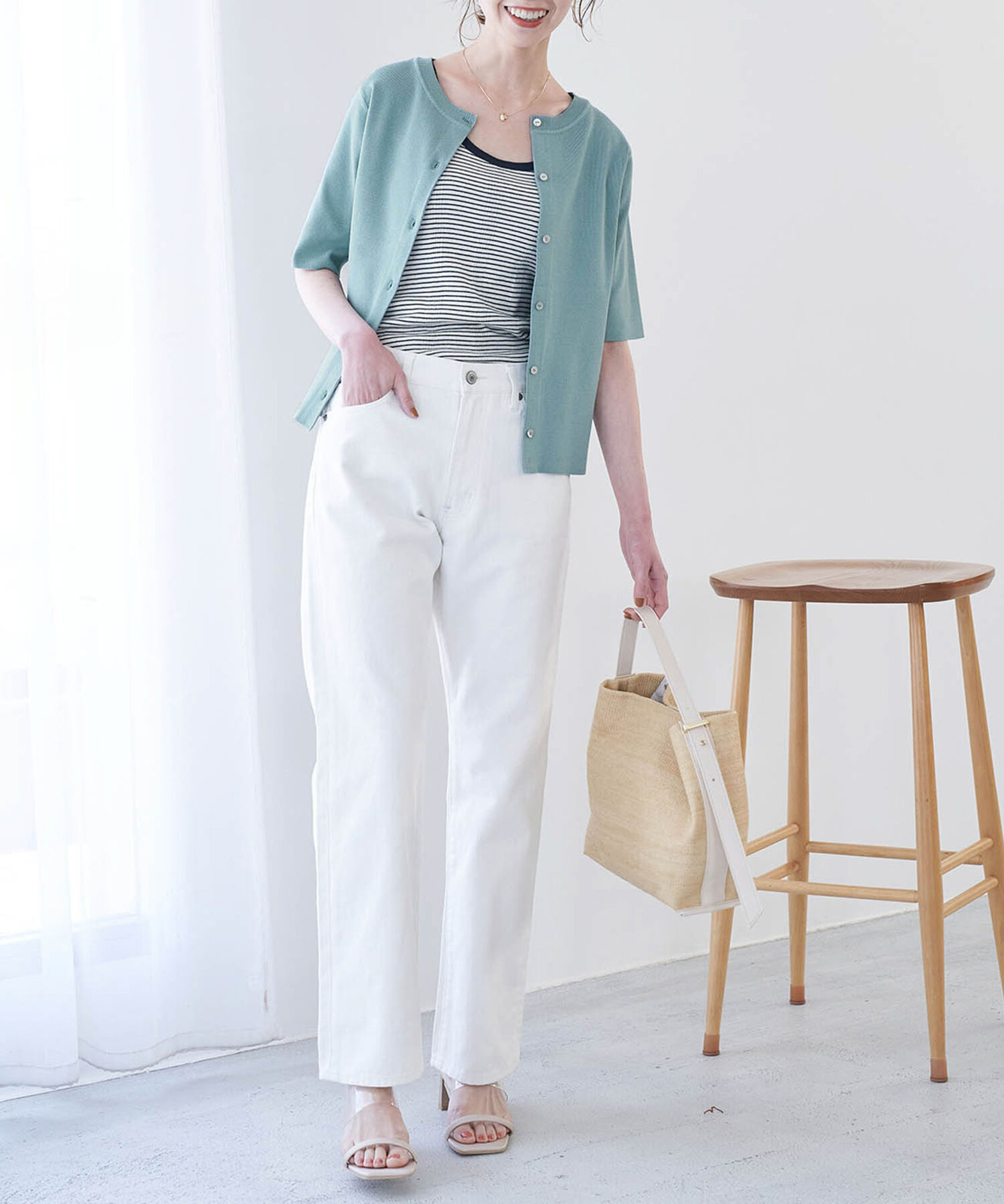 Rope&rsquo;Picnic「【2WAY】ハーフスリ－ブカーディガン」|カーディガン|