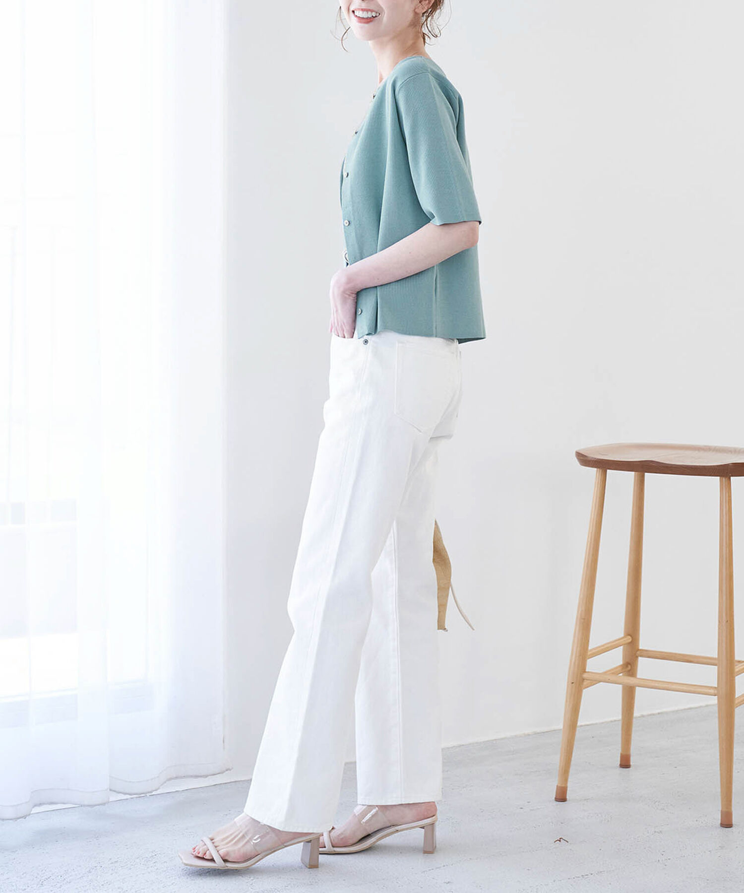 Rope&rsquo;Picnic「【2WAY】ハーフスリ－ブカーディガン」|カーディガン|