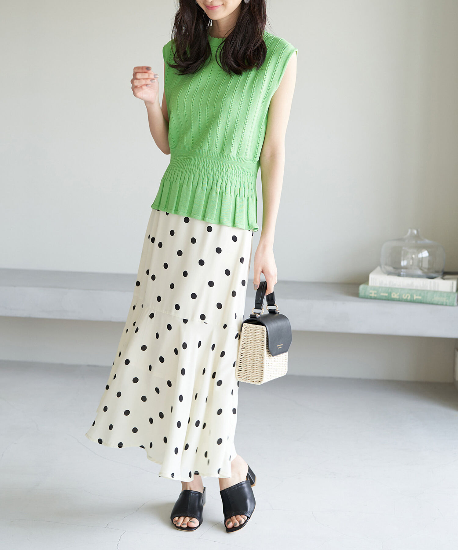 Rope&rsquo;Picnic「アイレットレースペプラムニットプルオーバー」|ニット・セーター|