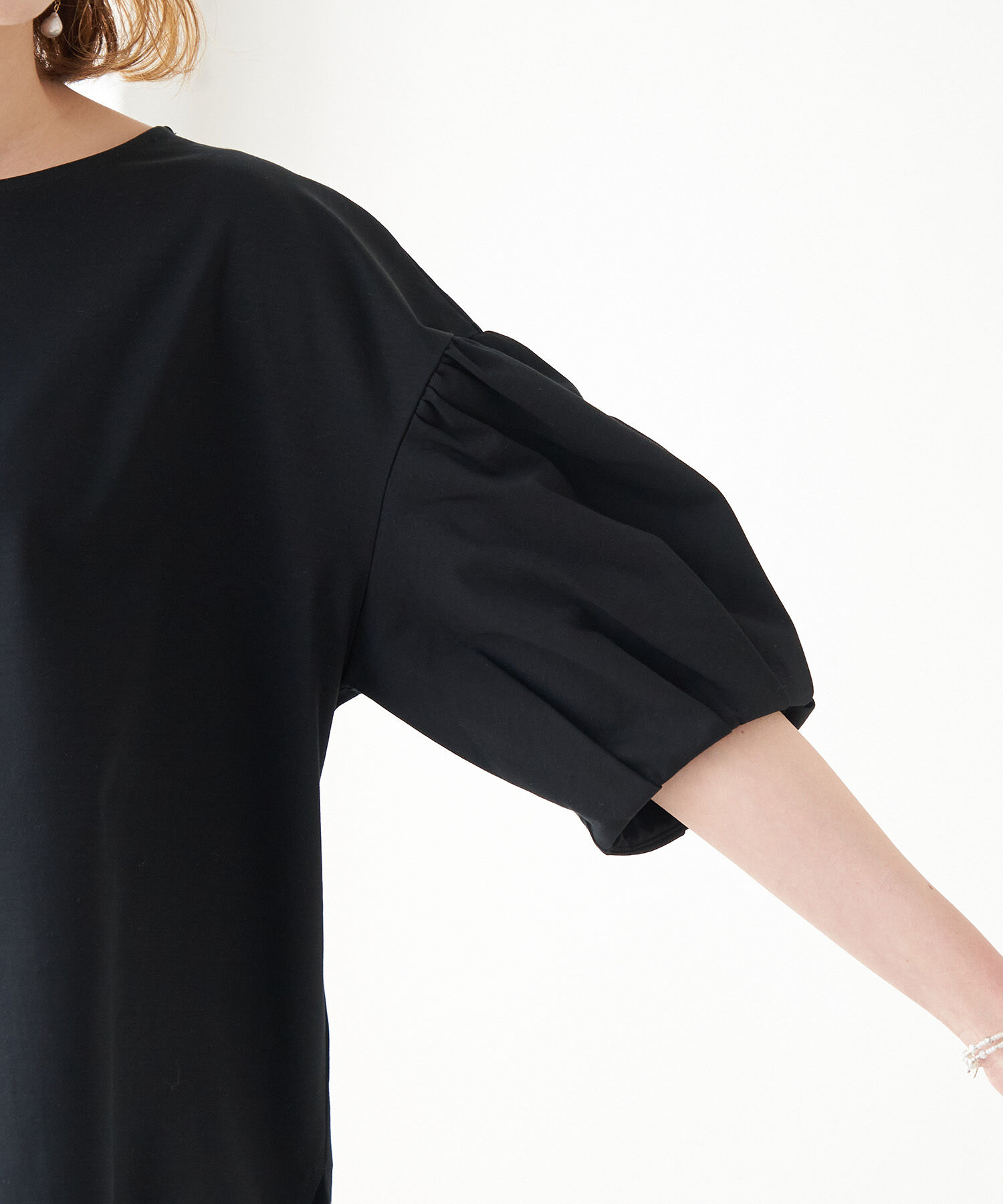 Rope&rsquo;Picnic「80シルケットギャザーパフスリーブプルオーバー」|Tシャツ・カットソー|