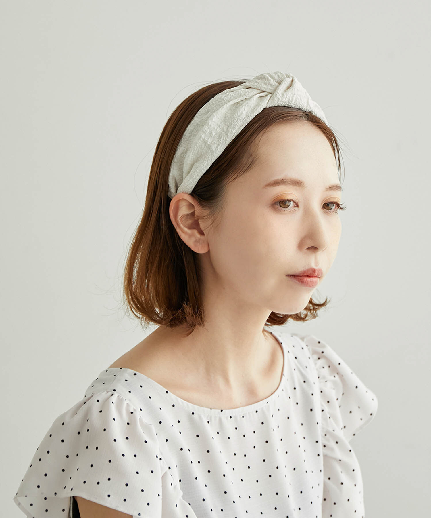 ROPE PICNIC PASSAGE「リンクルチェックリボンカチューシャ」|カチューシャ|